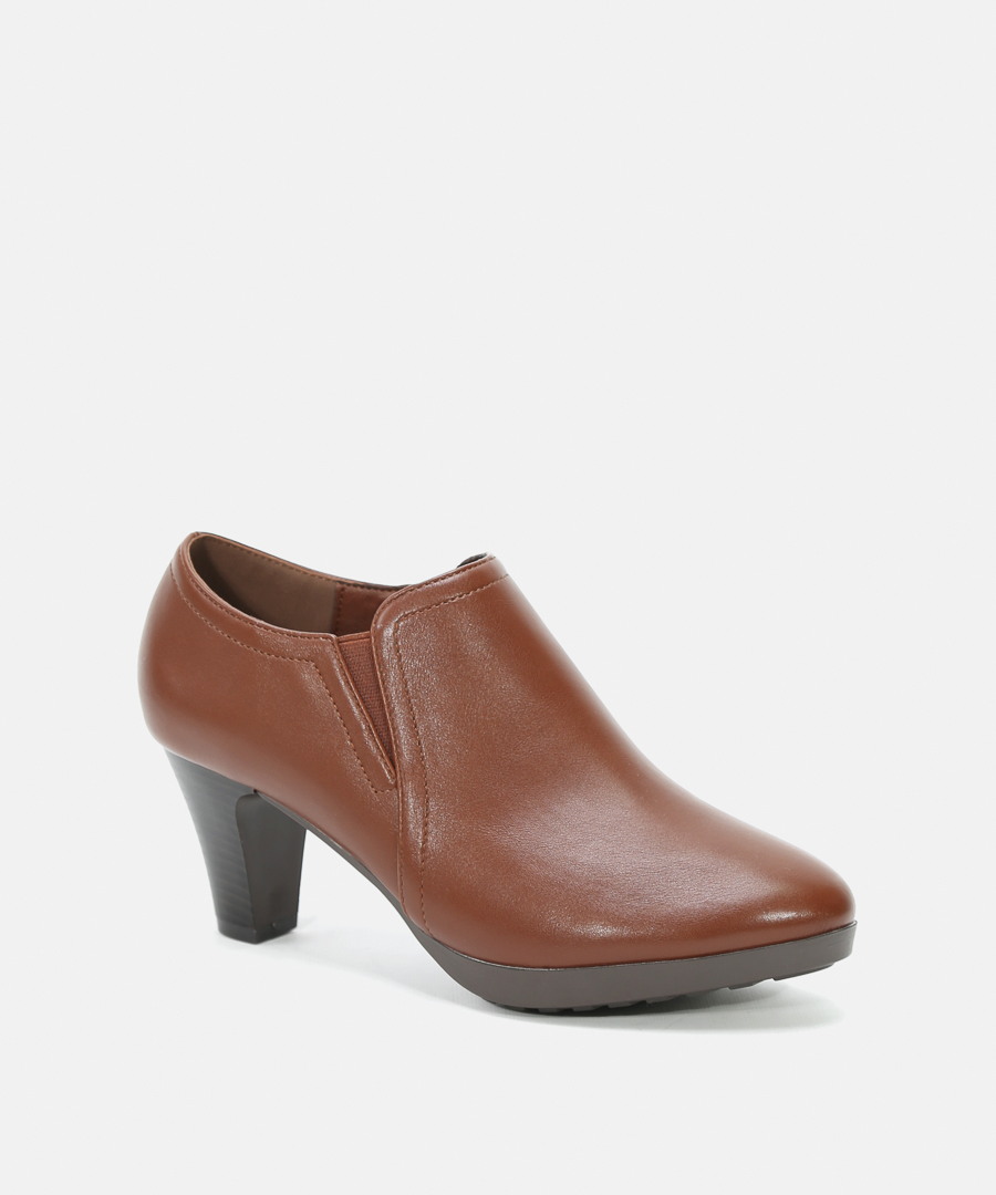 Zapatos tobilleros tacón ancho